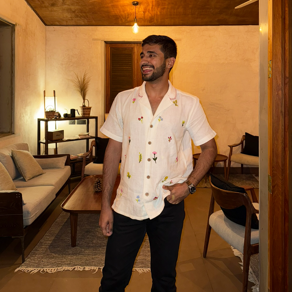 Bianca Jeswant Wildflower Embroidered Shirt