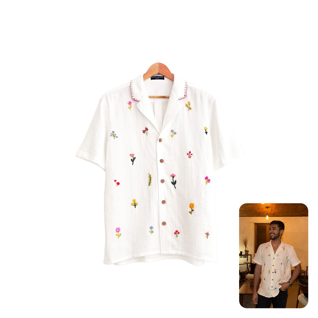 Bianca Jeswant Wildflower Embroidered Shirt