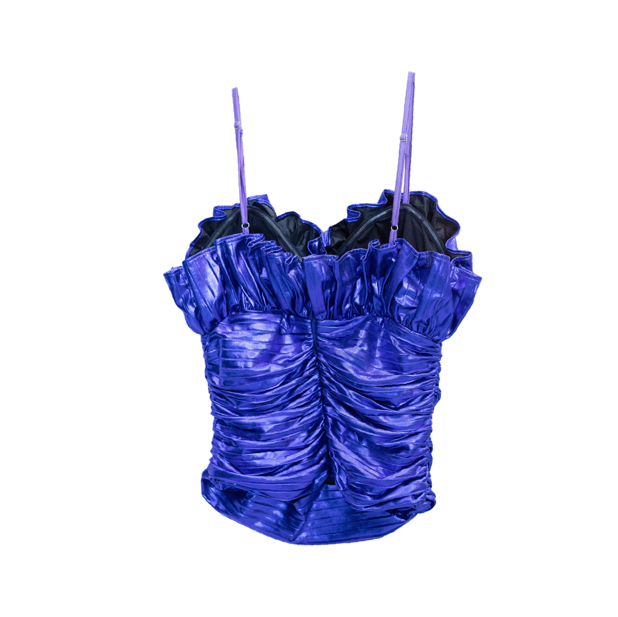 Attic Salt Electric Blue Gathered Top