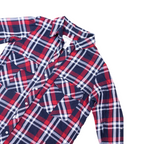 Zara Woman Blue Red Tartan Plaid Shirt