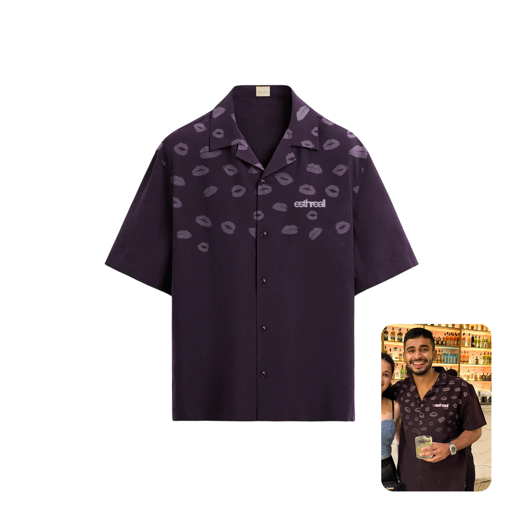 Esthreall Kisses Dark Purple Shirt