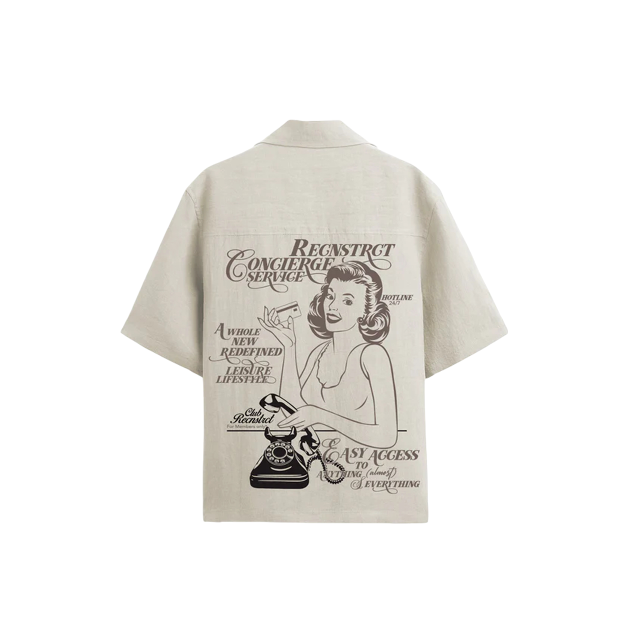 Recnstrct Concierge Linen Shirt Taupe