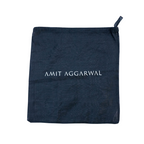 Amit Aggarwal Corded Coral Saree Emerald
