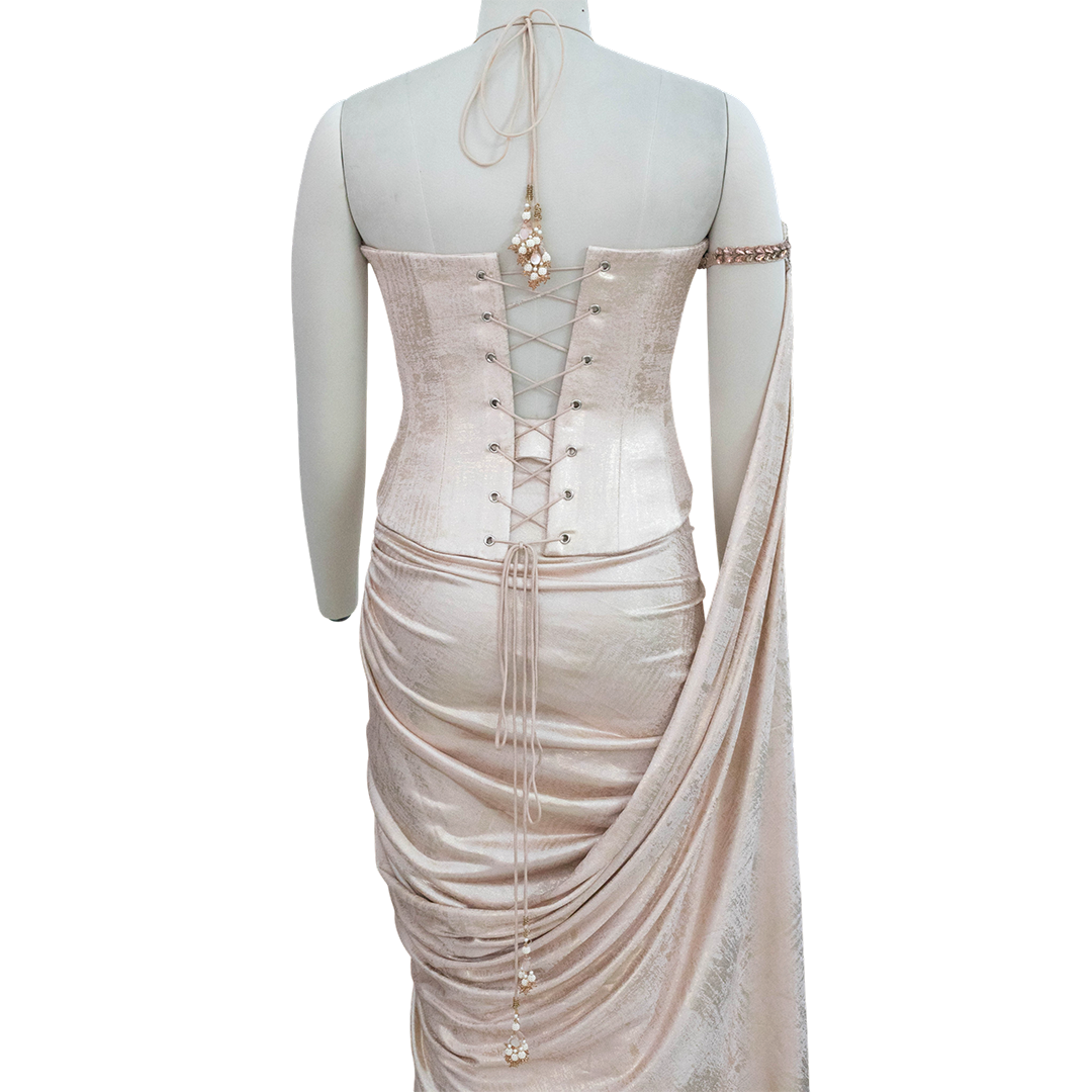 Tarun Tahiliani Draped Concept Saree & Corset