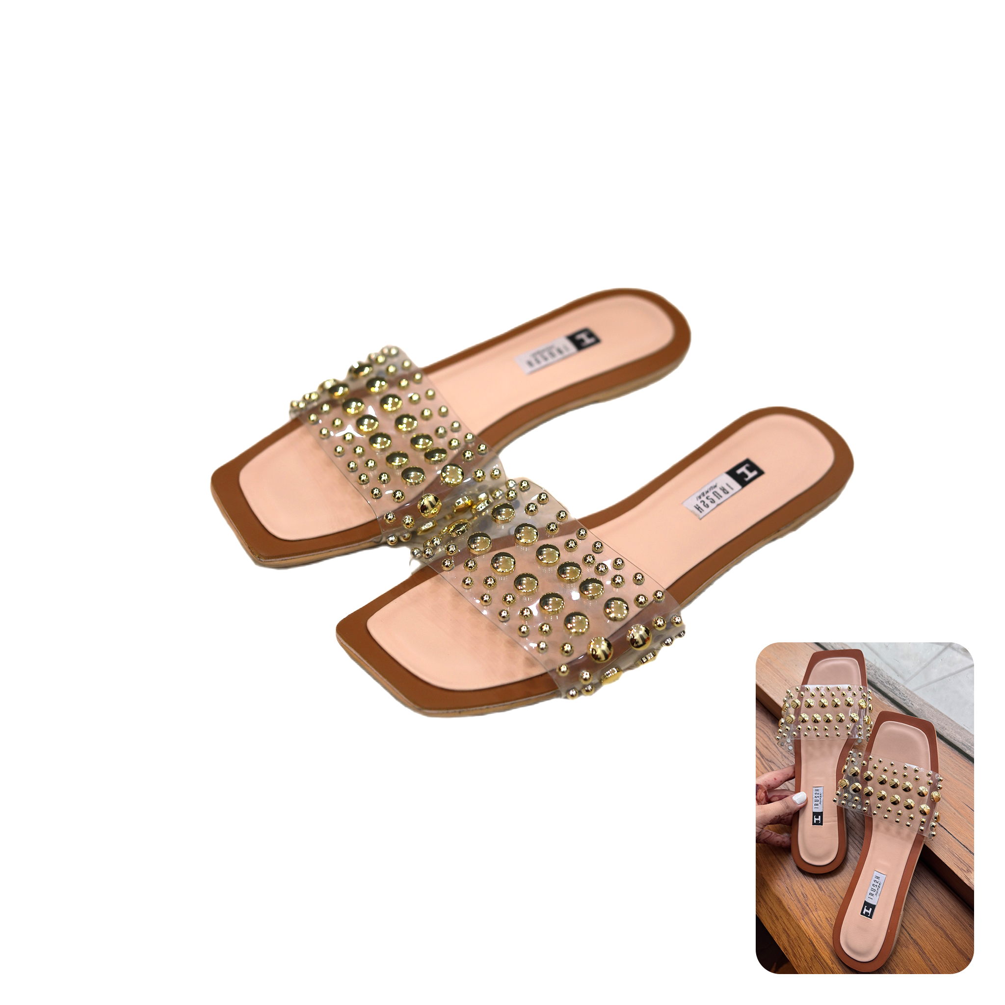Irussh Golden Clear Twinkle Flats
