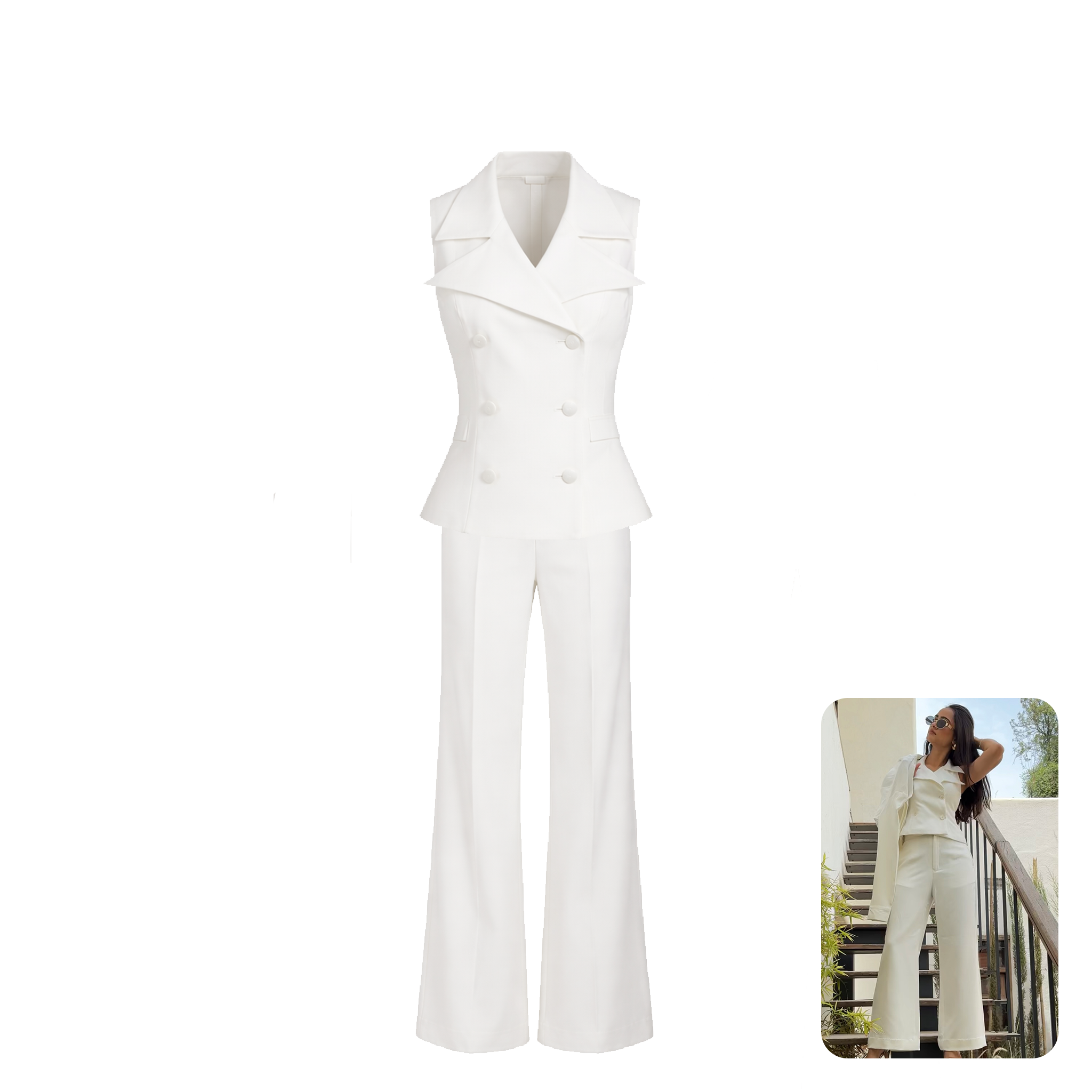 Design by Ranu Ivory Waistcoat & Pant Co-Ord Set