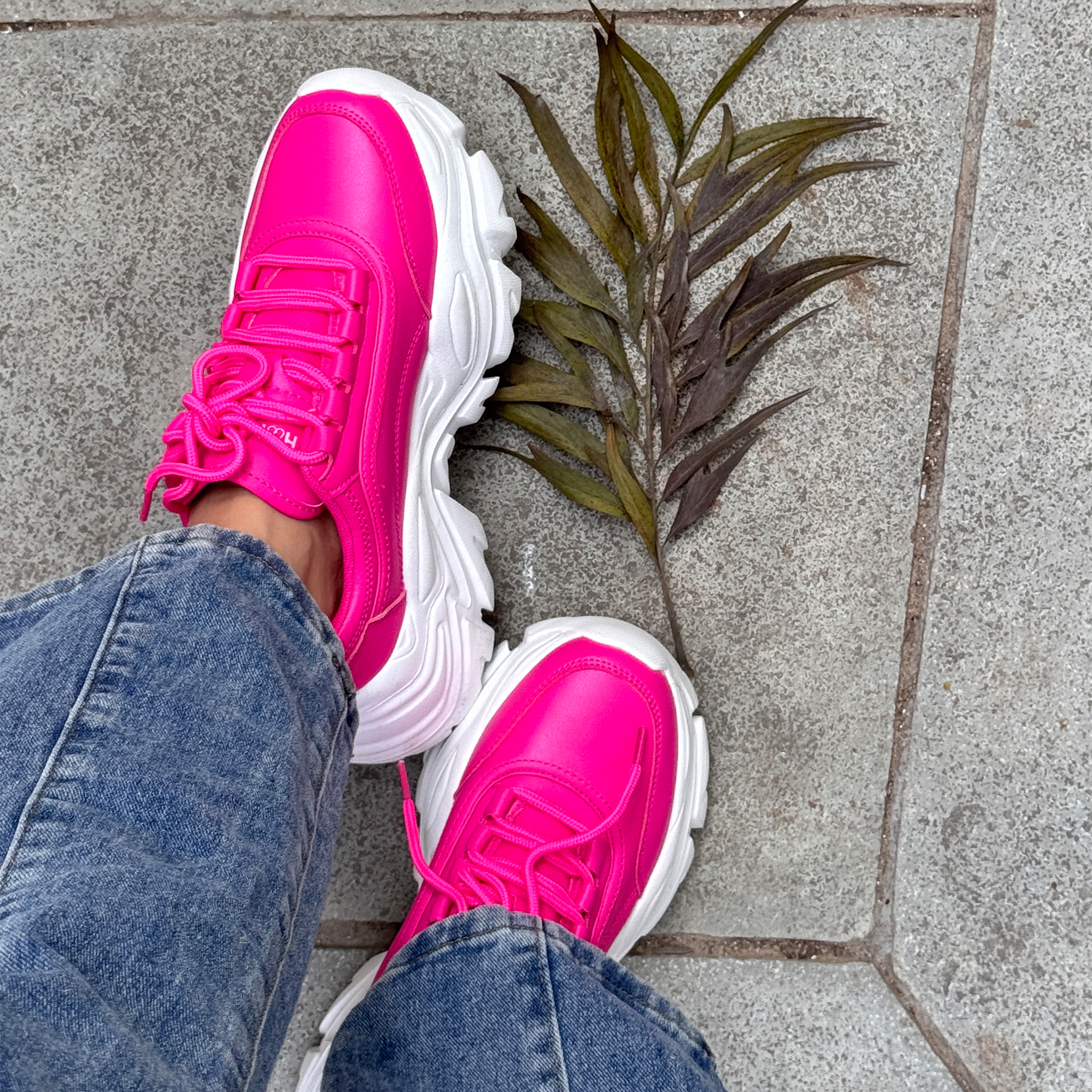 Hamster London Mousehole Hot Pink Party Sneakers