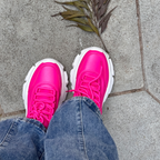 Hamster London Mousehole Hot Pink Party Sneakers