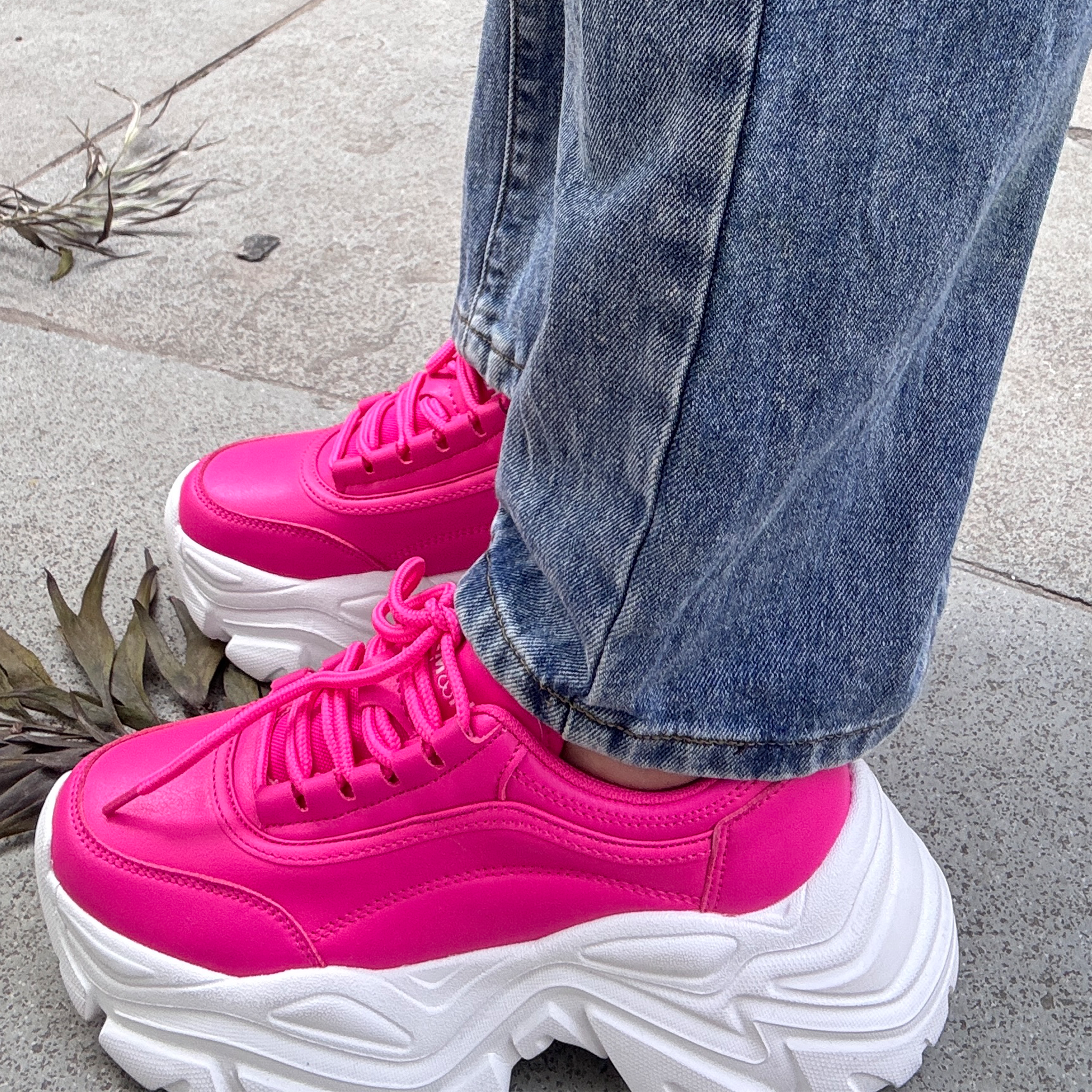 Hamster London Mousehole Hot Pink Party Sneakers