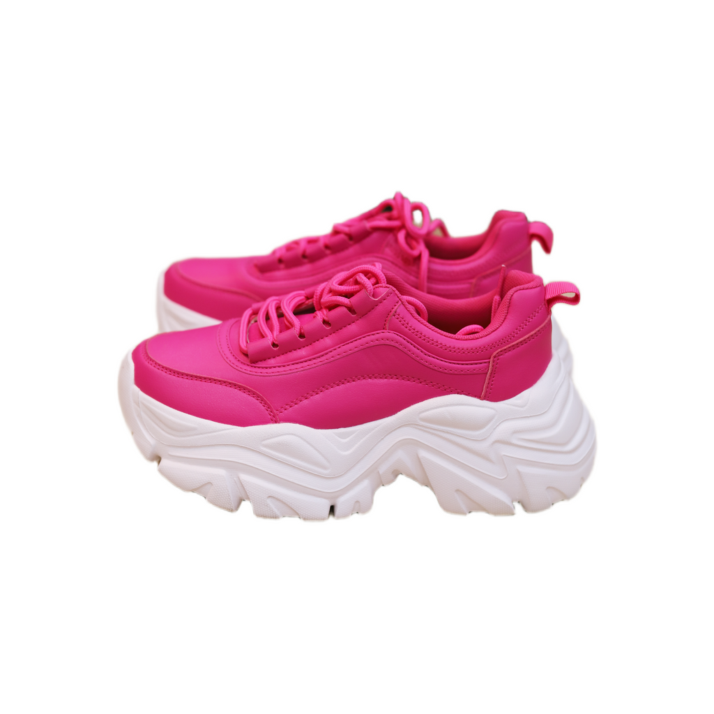 Hamster London Mousehole Hot Pink Party Sneakers