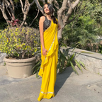 House of Indya Golden Marigold Pre-Draped Saree