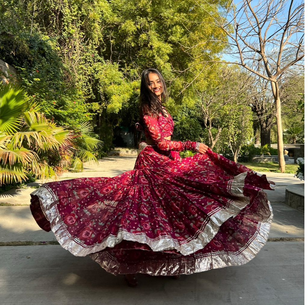 Aachho Ethnic Motifs Printed Lehenga With Dupatta