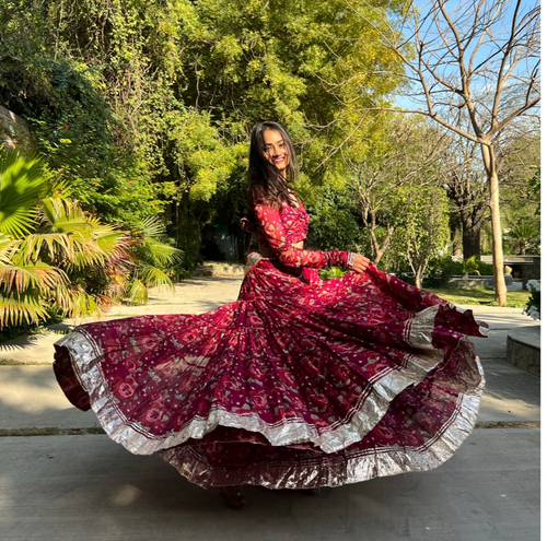 Aachho Ethnic Motifs Printed Lehenga With Dupatta