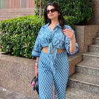 Mulmul Imelda Denim Light Blue Co-ord Set