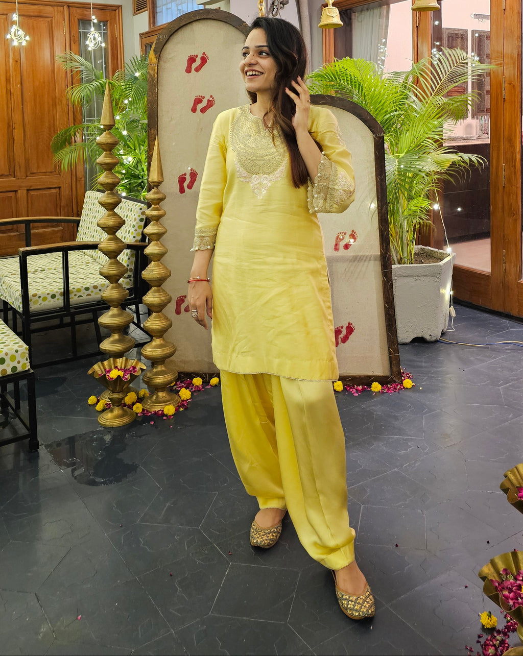 Sheetal Batra Ashira Lemon Yellow Kurta With Salwar