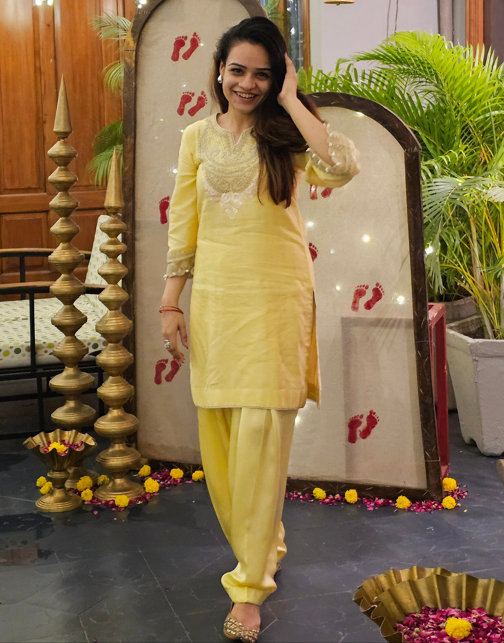 Sheetal Batra Ashira Lemon Yellow Kurta With Salwar
