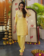 Sheetal Batra Ashira Lemon Yellow Kurta With Salwar