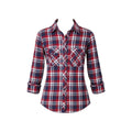 Zara Woman Blue Red Tartan Plaid Shirt
