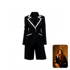 Sötbella Formal Black Blazer and Wide Shorts Co-ord Set