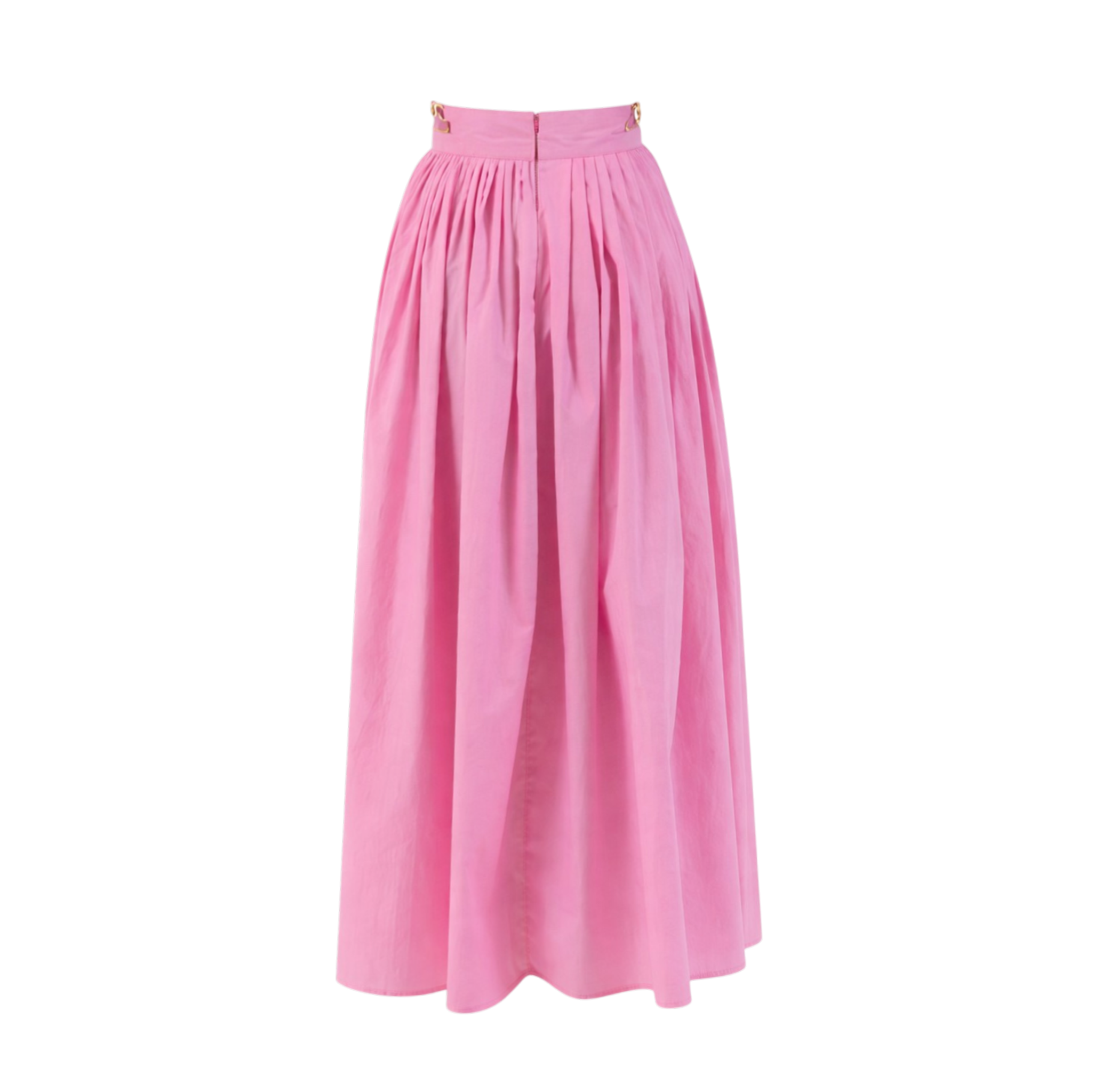 House of Mae Pink Pleated Skirt with Chain Waistband Detail