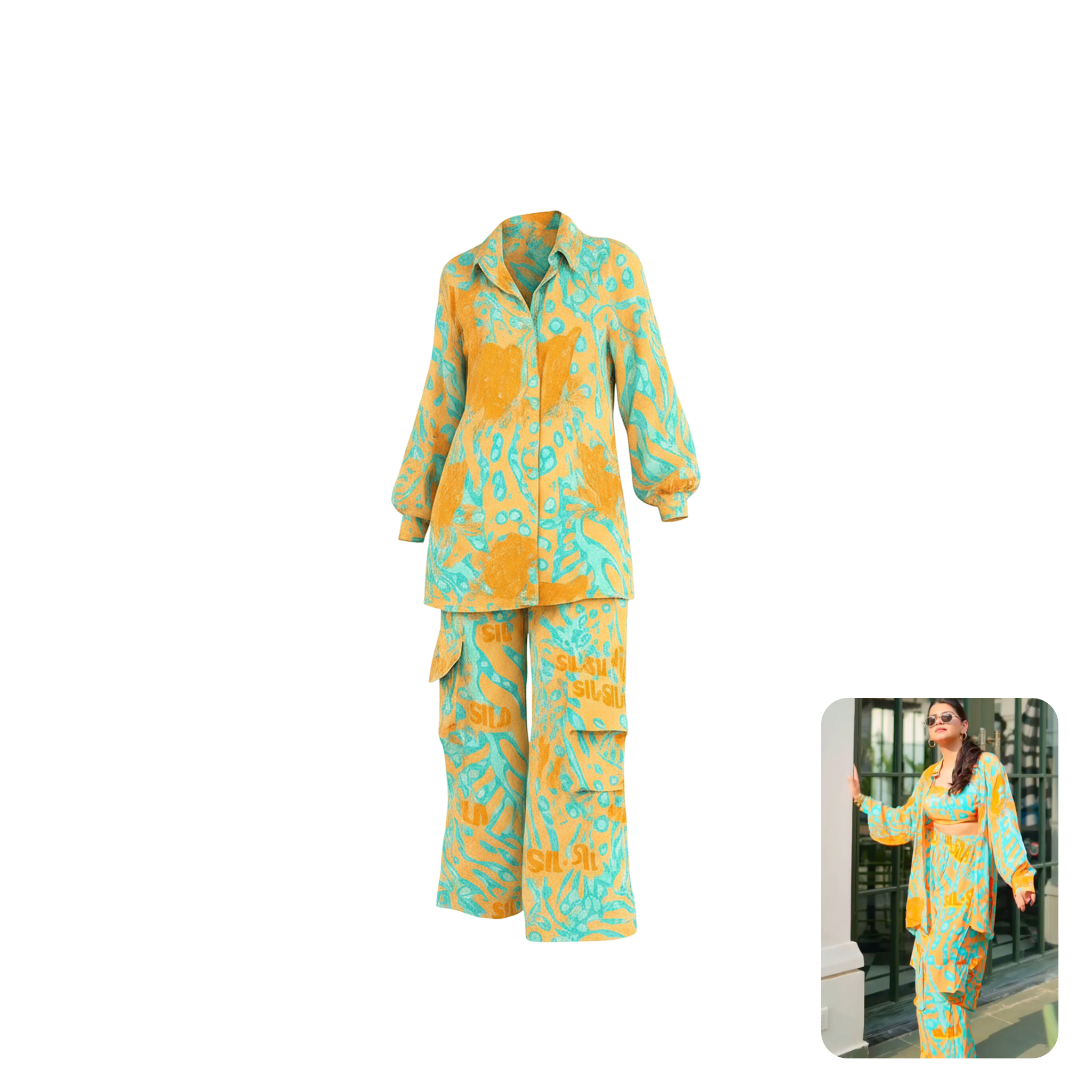 Sil Sila Orange Panther Co-Ord Goals