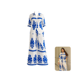 Vastra Maniaa Printed Summer Wrap Palazzo Co-ord Set