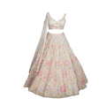 Seema Gujral Beige Floral Applique Bridal Lehenga Set