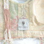 Seema Gujral Beige Floral Applique Bridal Lehenga Set