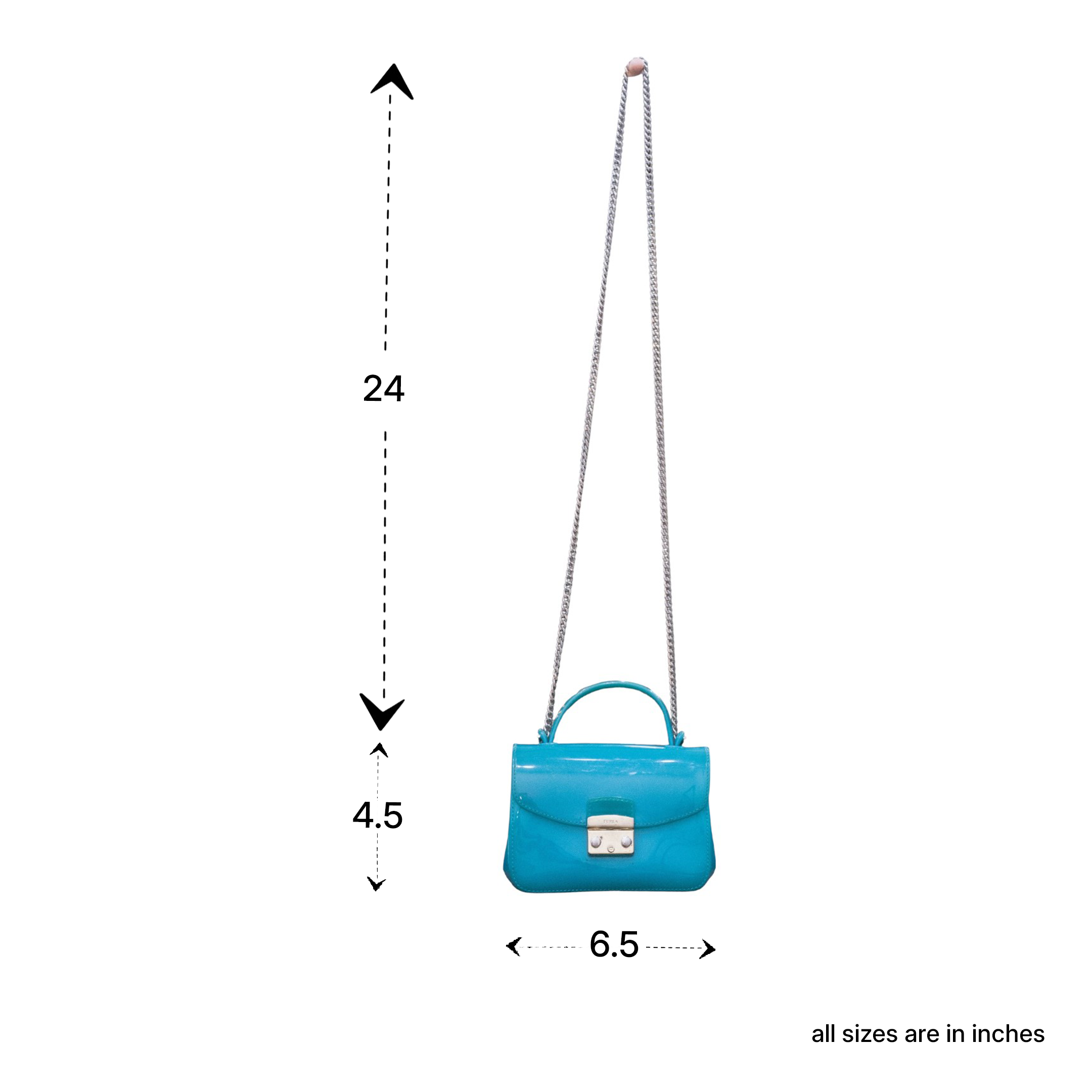 Furla Turquoise Candy Metropolis Mini Crossbody Bag