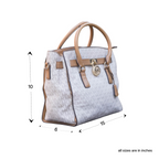Michael Kors Hamilton Large Logo Tote in Vanilla