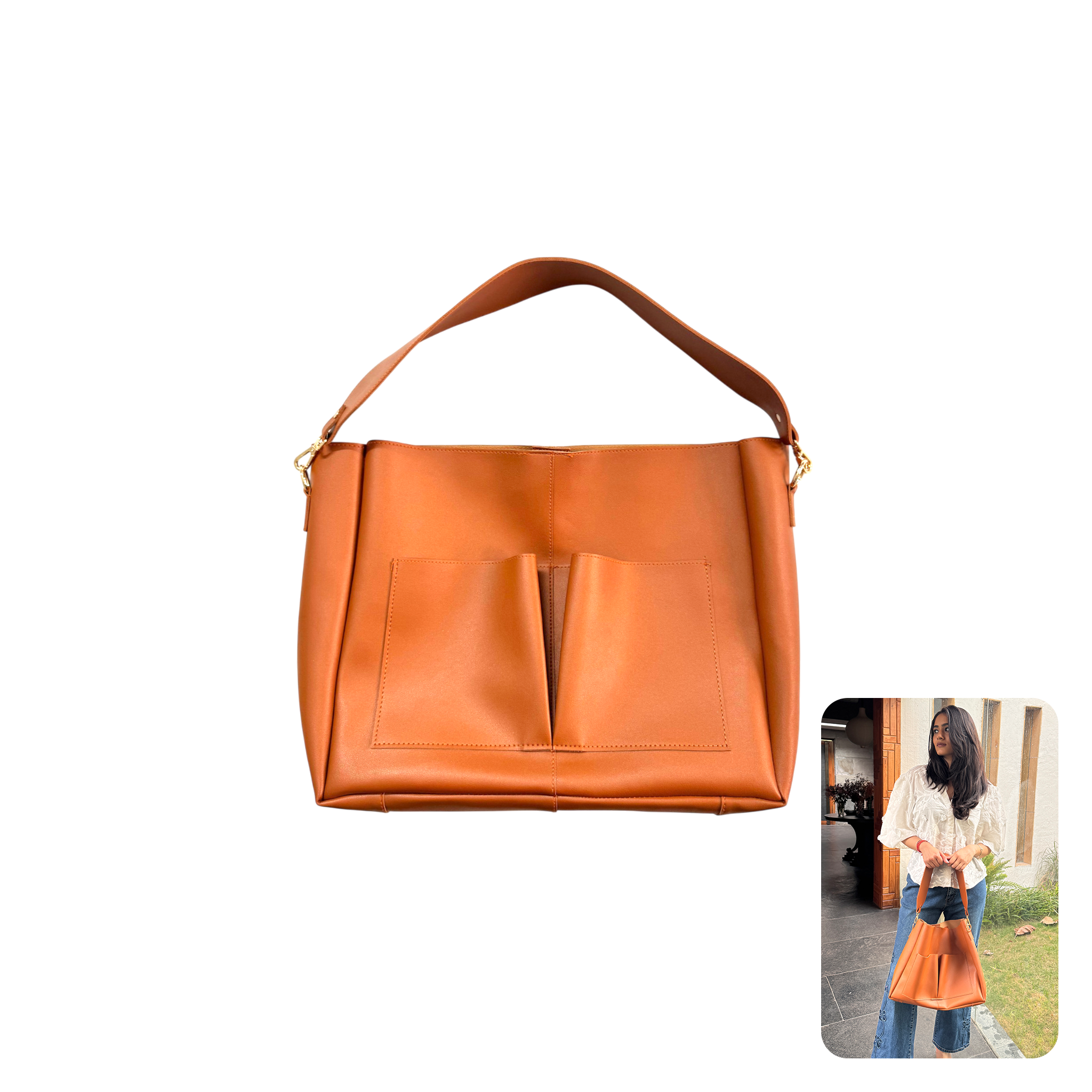 Label Jenn Pocket Tote 3.0 in Tan