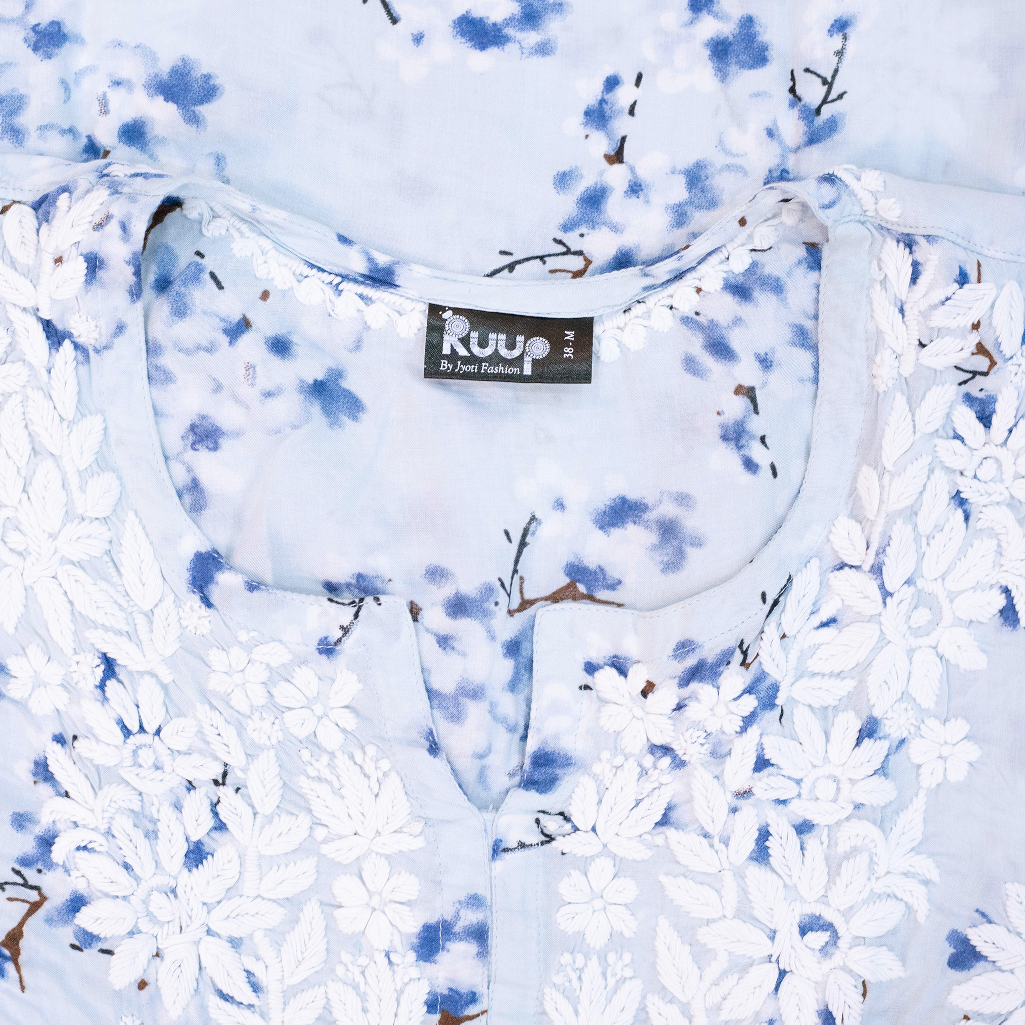 Powder Blue Floral Kurta Co-ord Set of 2