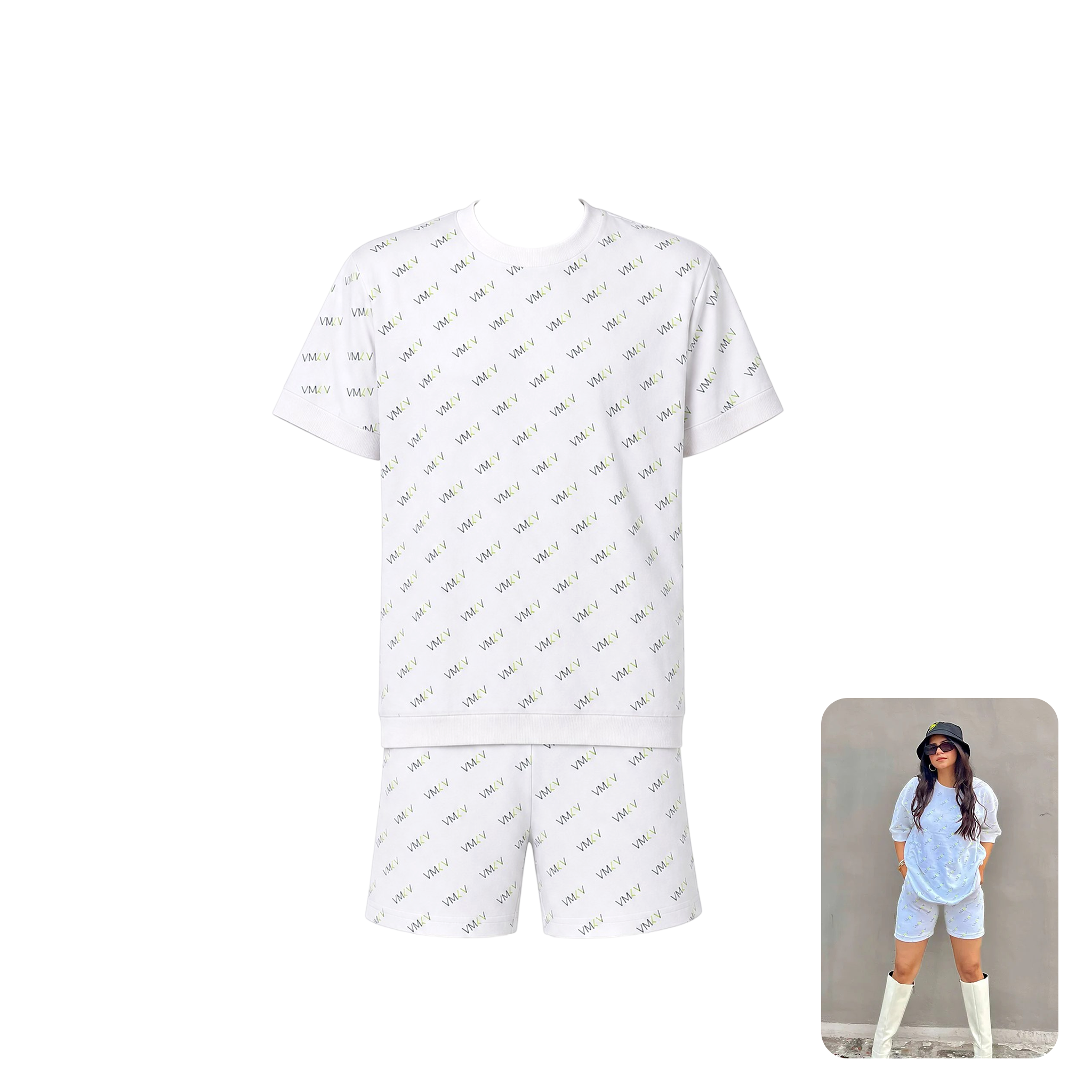 VMXV Cloud White Monogram Lounge Set