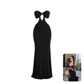 PrettyLittleThing Black Bandeau Maxi Dress with Keyhole Detail