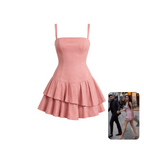Oh Polly Rosaria Asymmetric Layered Mini Dress