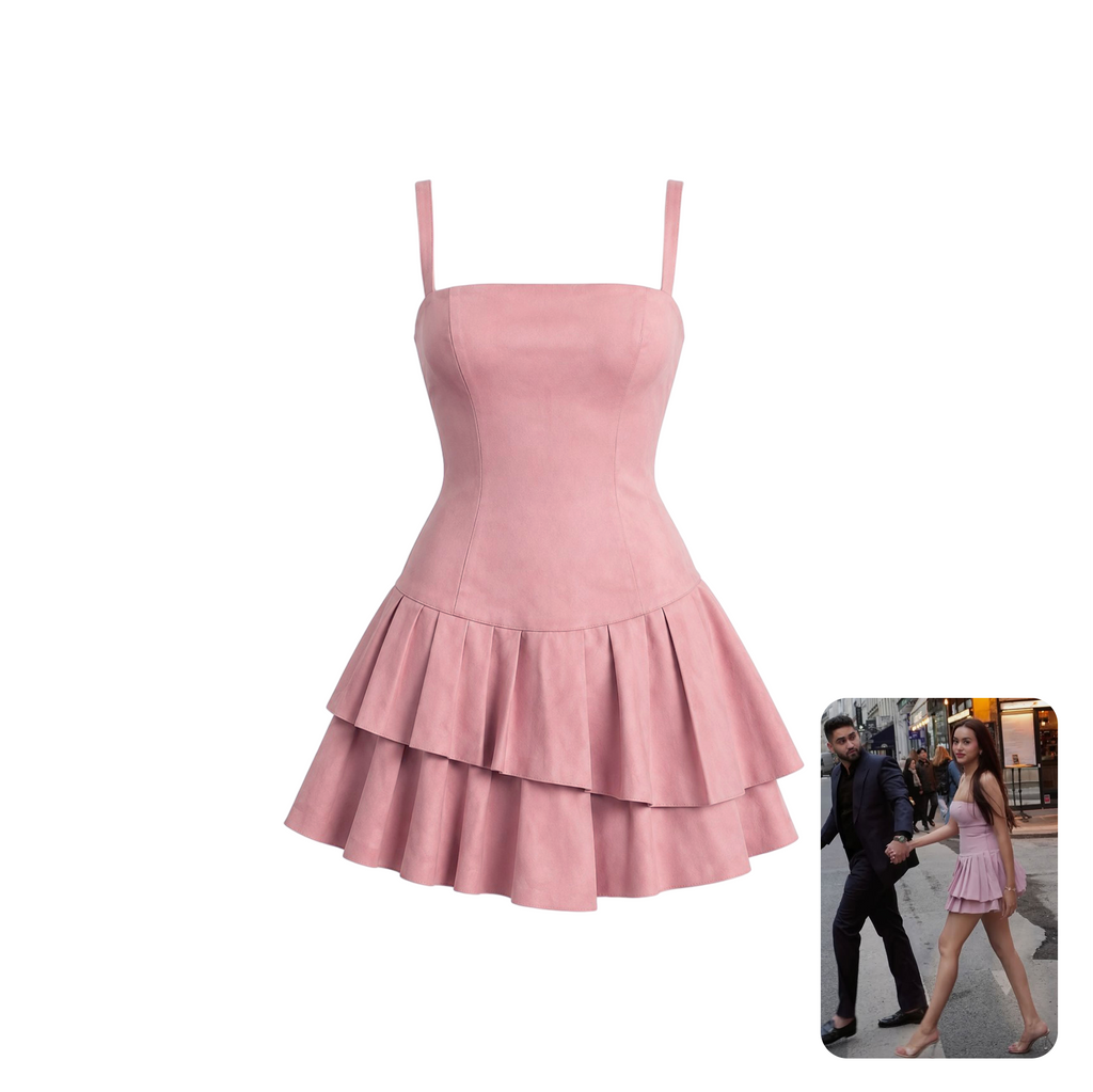 Oh Polly Rosaria Asymmetric Layered Mini Dress