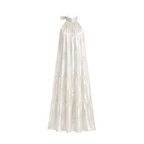 Verse Ivory Shimmer Floral Halter Maxi Dress