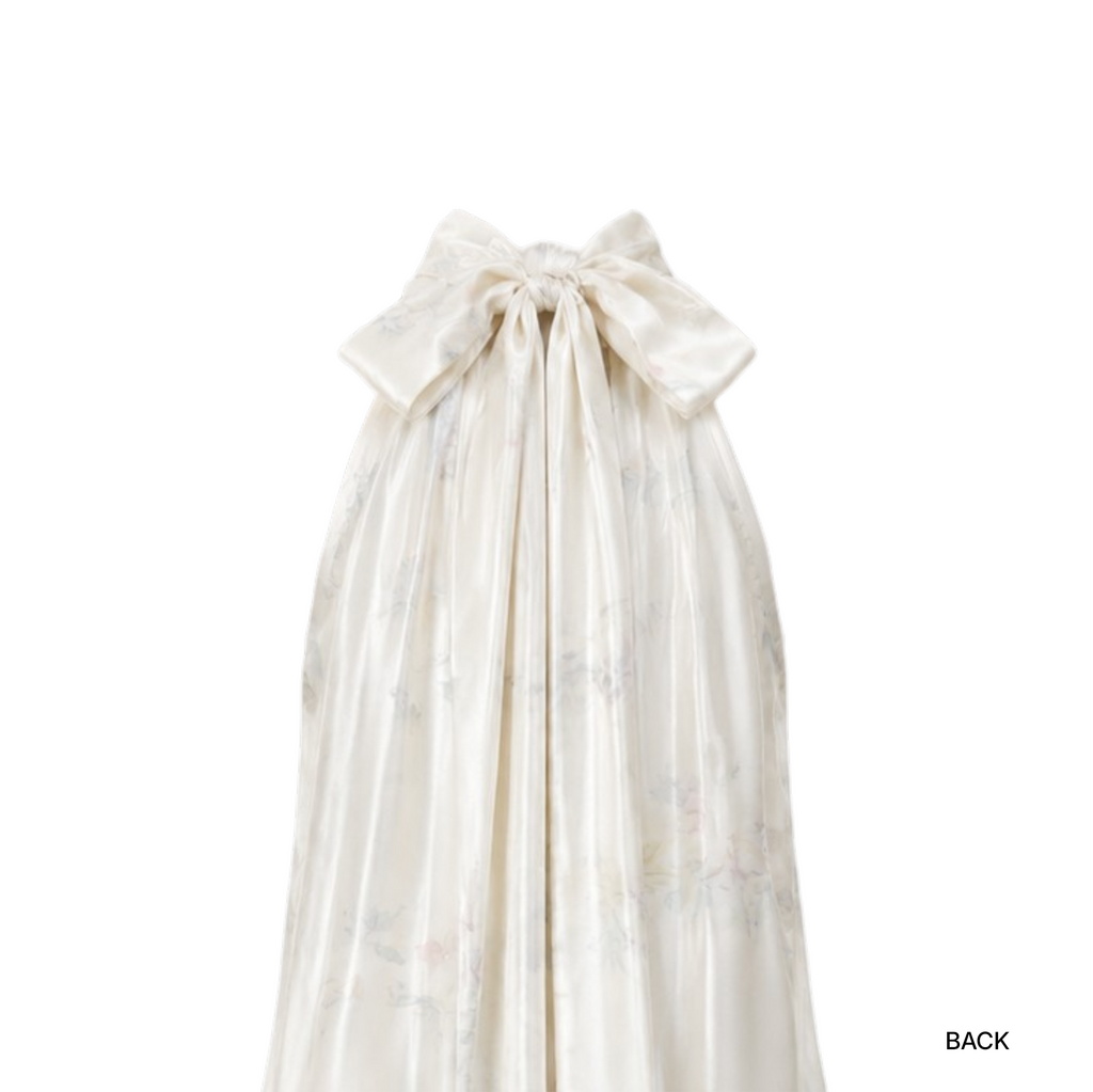 Verse by Pomelo Ivory Floral Print Bow Dress
