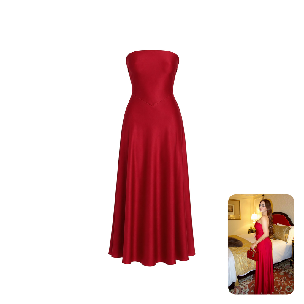 Select Staples Red Flare Tube Dress - Flow Dress
