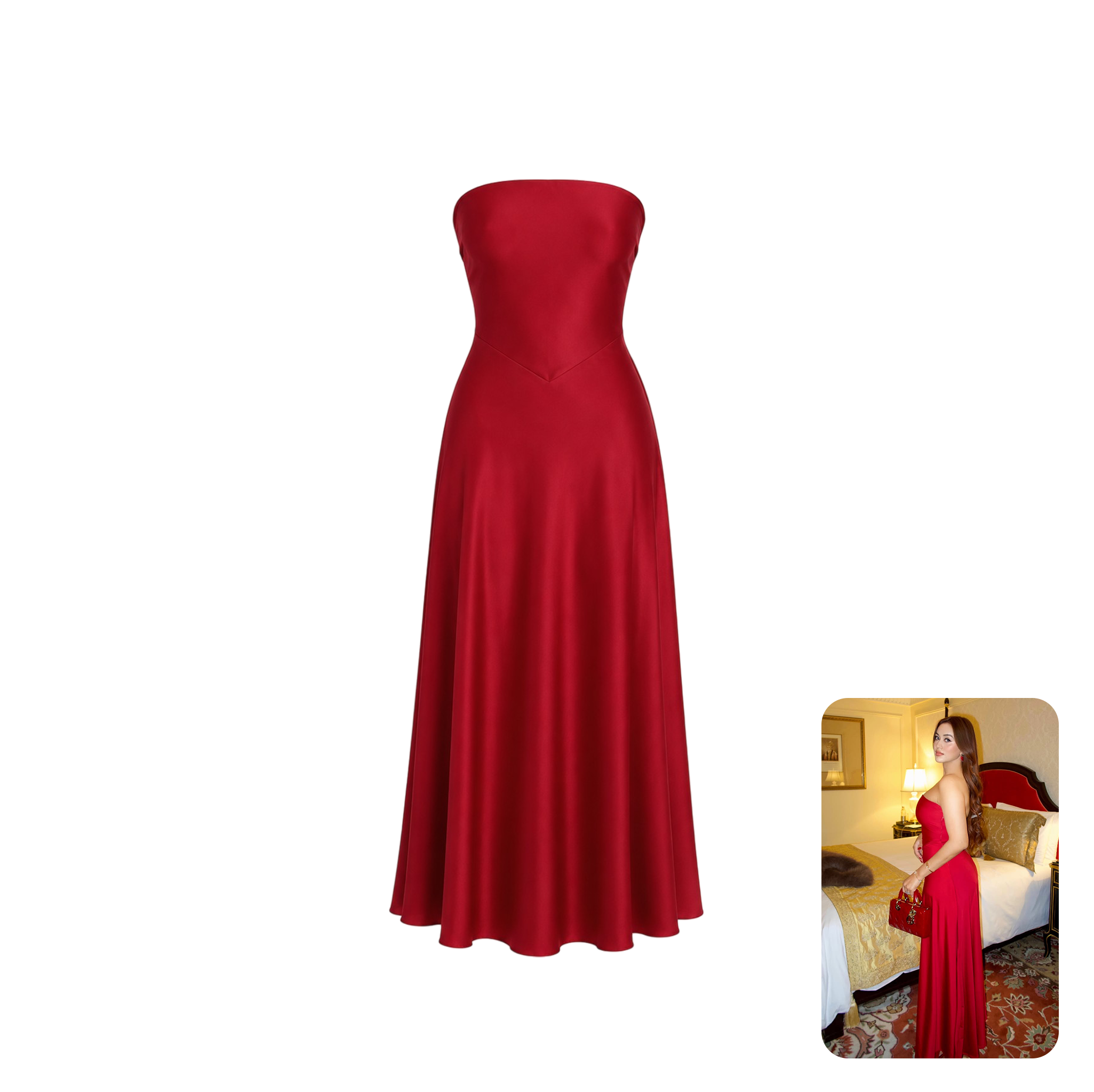Select Staples Red Flare Tube Dress - Flow Dress