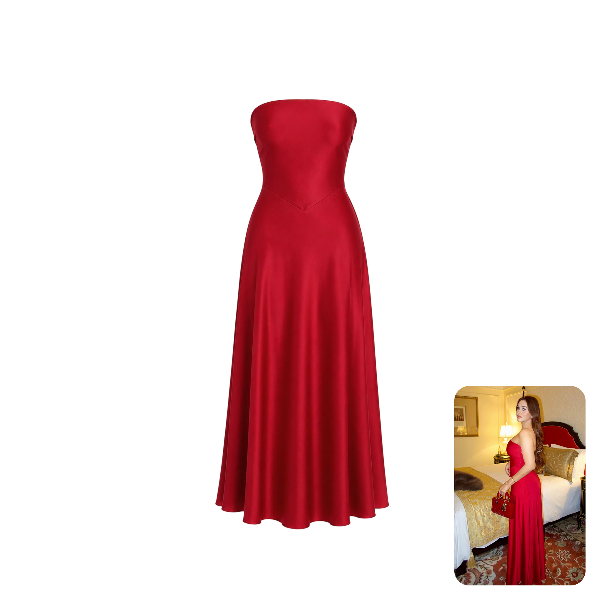 Select Staples Red Flare Tube Dress - Flow Dress