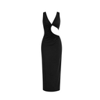Zara Black Plunge Bodycon Dress