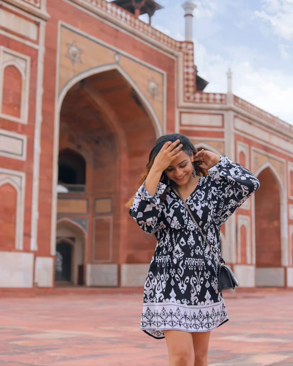 Bohemian Full Sleeved Mini Dress