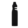Zara Black Waist Double Cut-out Maxi Dress