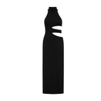 Zara Black Waist Double Cut-out Maxi Dress