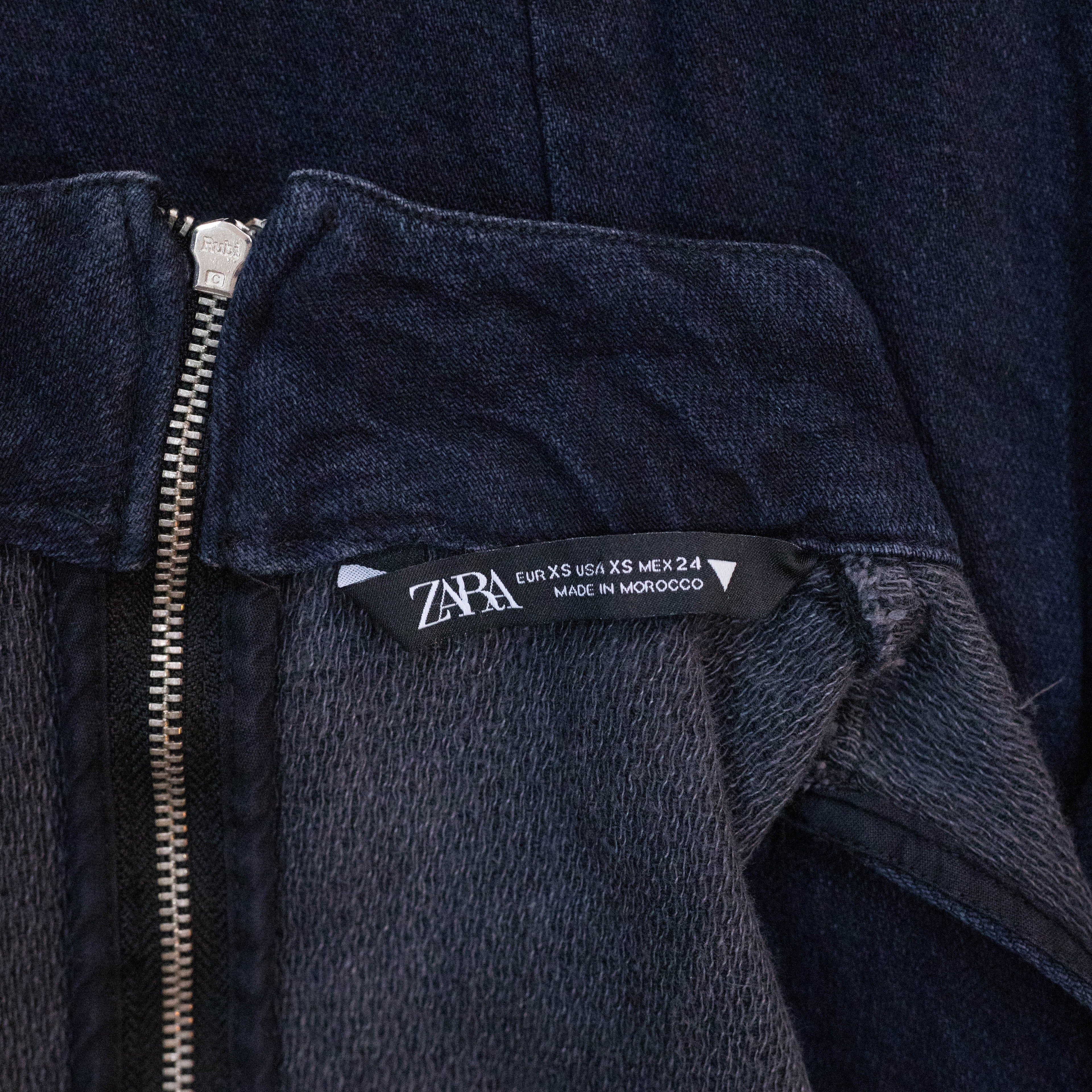 Zara Blue Denim Slit Dress