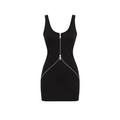 Zara Black Front Zip Dress
