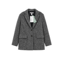 H&M Black White Tweed Blazer