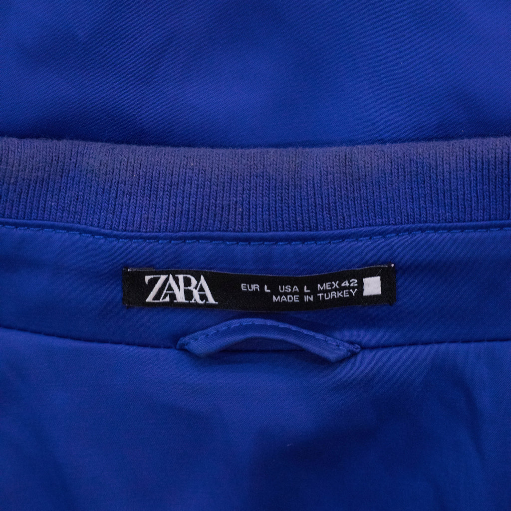 Zara Blue Bomber Jacket