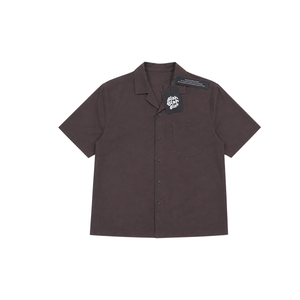 Blah Blah Blah Brown Short Sleeve Shirt